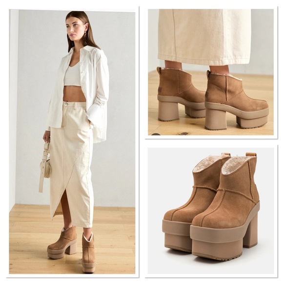 UGG New Heights Platform Mini Boots NEW - Picture 2 of 12